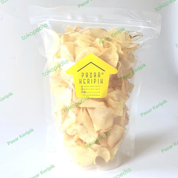 

Sedia Pasar Keripik Singkong Kriuk Asin Size Besar 260g