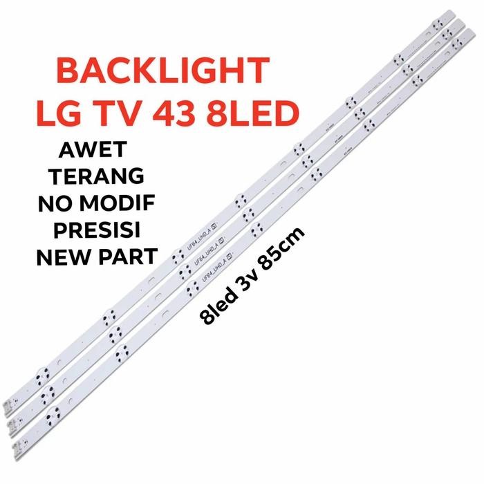 Terlaris lampu led backlight bl LG TV 43UH610T 43UH610 43UF 8LED 8K 3V SALE
