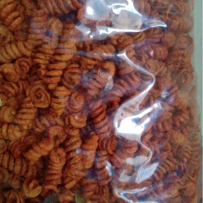 

Sedia Makaroni Spiral Pedas Enak Kemasan 1/4kg - Ce Kering - Spicy, Keripik Food Snack Crispy jajan
