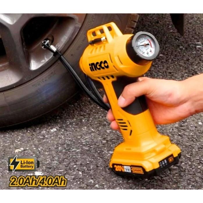 (Allthebest) Mini Compressor Pompa Auto Ban Mobil INGCO CACLI2001