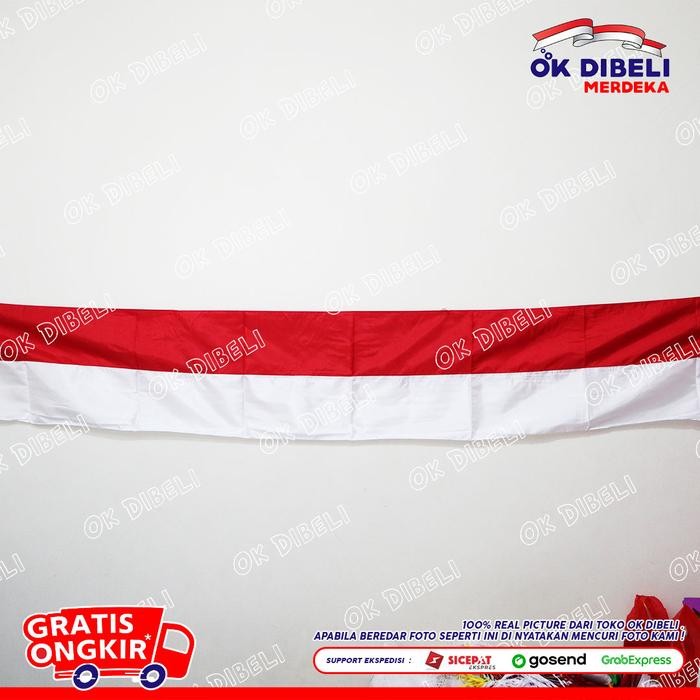 Bendera Merah Putih Panjang 3M Bendera Umbul Umbul Indonesia Polos Terbatas