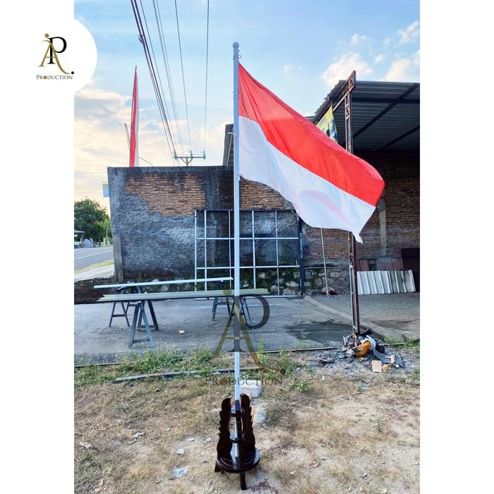 Ap - Tiang Bendera Putih/Tiang Bendera Jalan/ TiangBenderaBesi Putih Terbatas