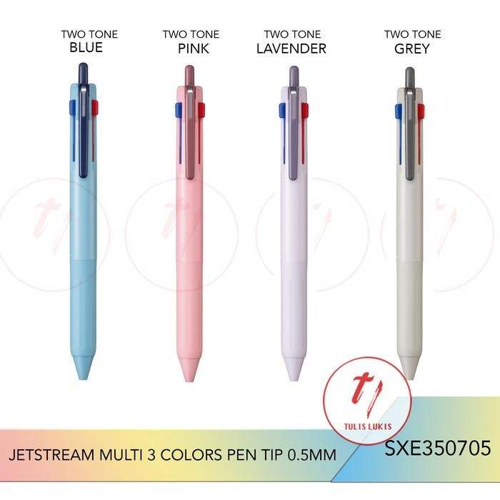 

Ballpoint Uni Jetstream Multi Three Color Two Tone tip 0.5mm SXE350705
