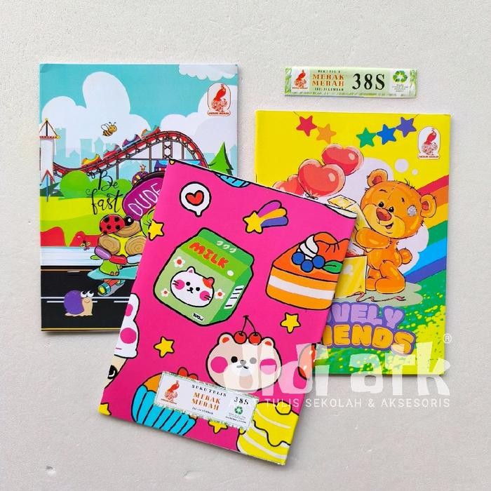 

Buku Tulis Tipis Merak Merah 38 Lembar 1 Pak (Isi 10 Pcs) - Paper Stationery