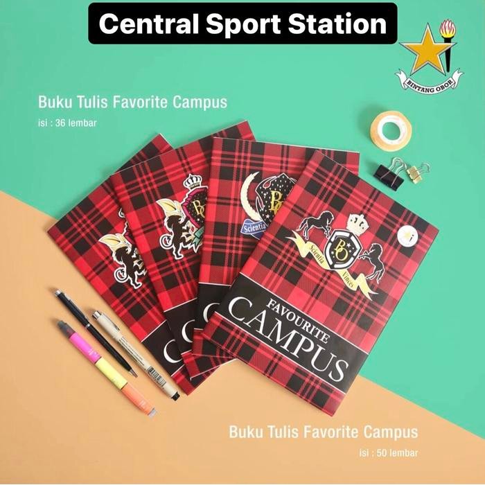 

Buku Tulis Campus Favourite 36 lbr 1 pak isi 10 bk Bintang Obor