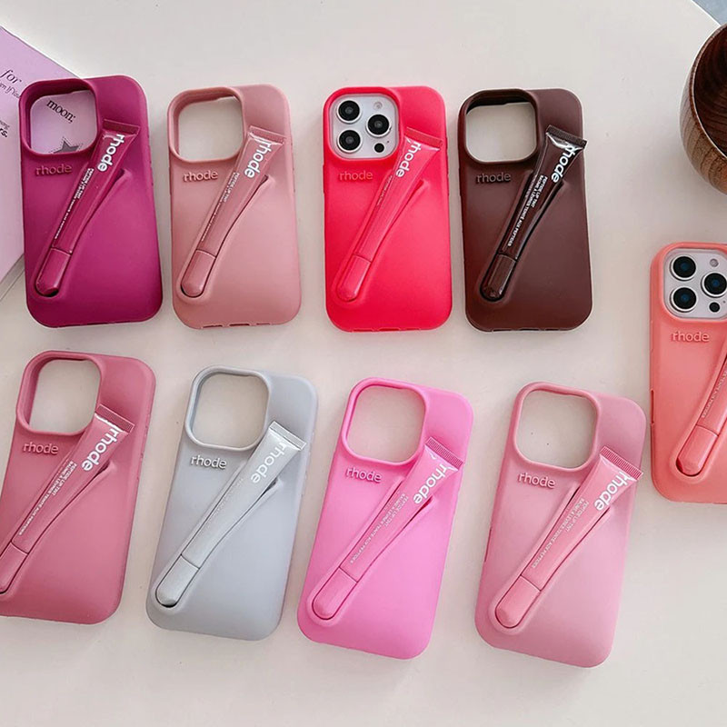 Fashion Limited Edition Rhode Phone Case for iPhone 16 15 14 13 12 11 Pro Max Plus Portable Lip Glos