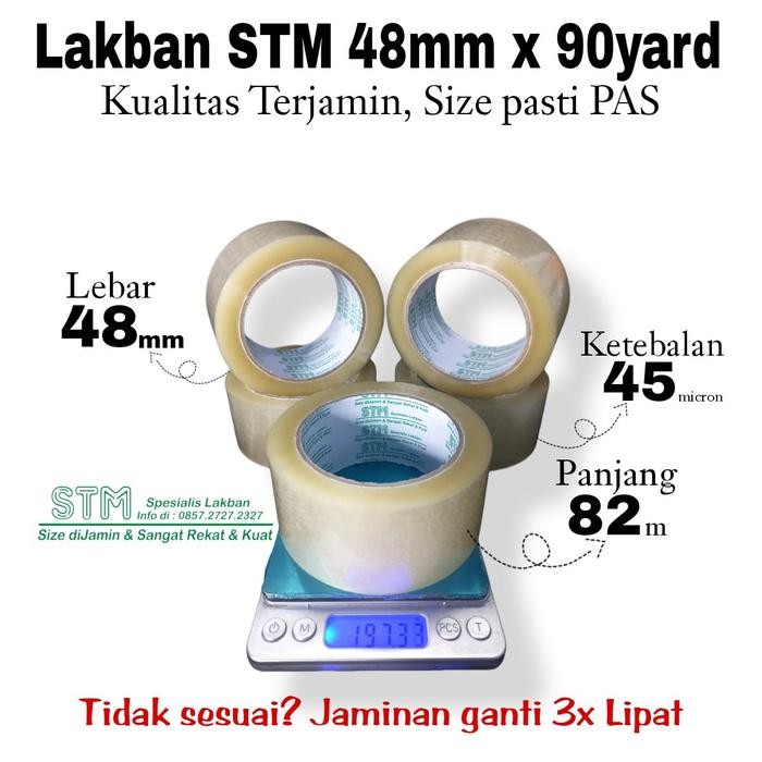 

Ready Stock Lakban Stm Coklat/Bening 48Mm X 90Yard (82 Meter) - Per Slop Isi 6 Rol Packing Aman