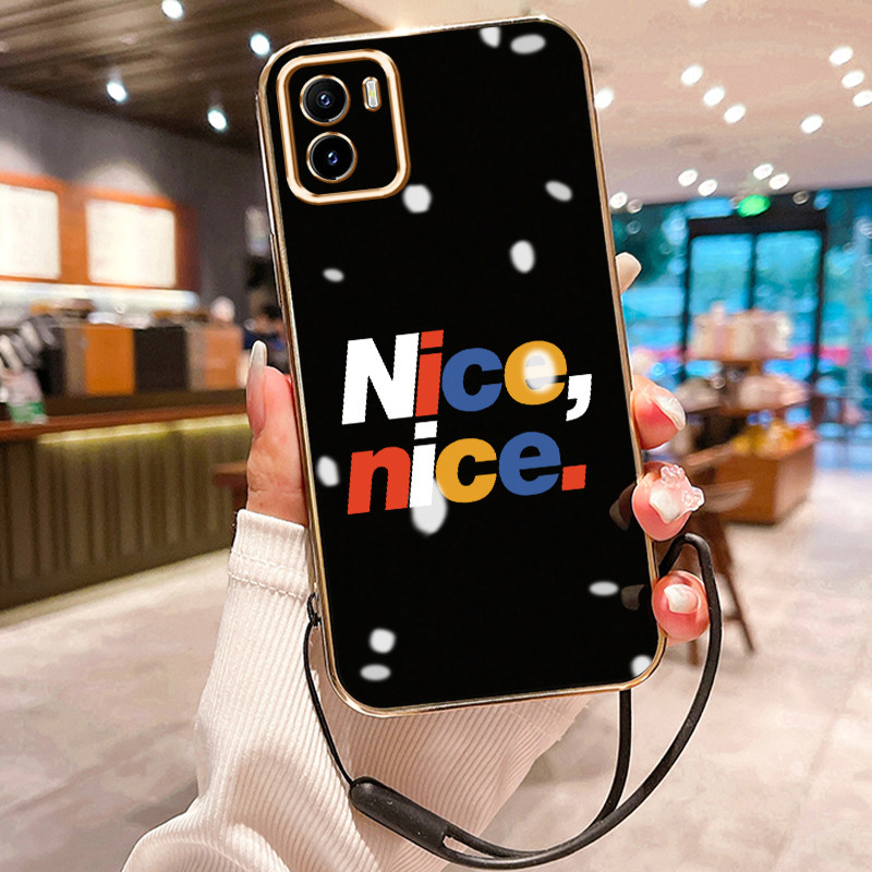 Casing Hp Untuk VIVO Y15S Y15A Y01 Case Casing Huruf berwarna HP Cesing Silikon Softcase disepuh tal