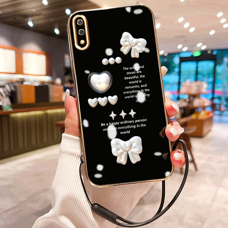 Casing Hp Untuk VIVO V11 V11 Pro Case Casing Kumpulan mutiara HP Cesing Silikon Softcase disepuh tal