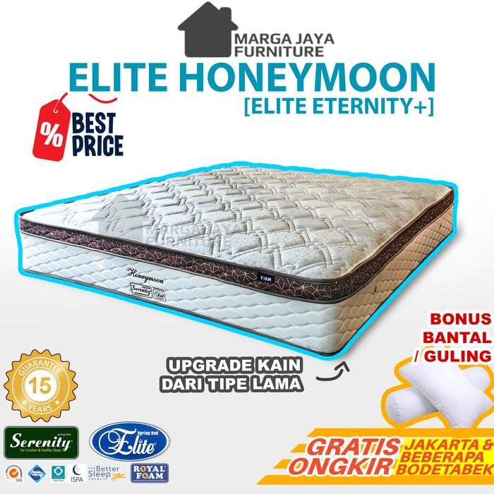 Kasur Elite Serenity Eternity Plush Top Springbed Honeymoon Plush Top 120X200 160X200 180X200 120