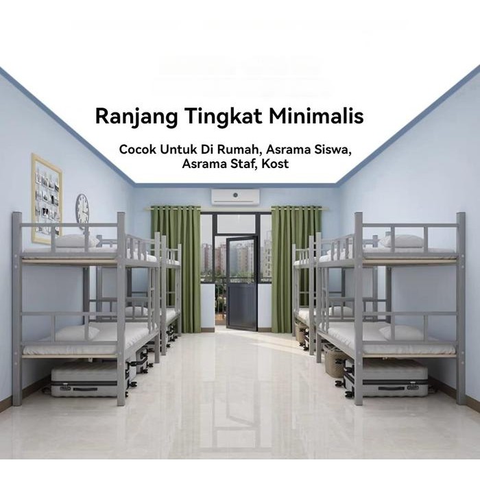 Ranjang Tingkat Besi Ranjang Susun Tingkat Tempat Tidur Tingkat