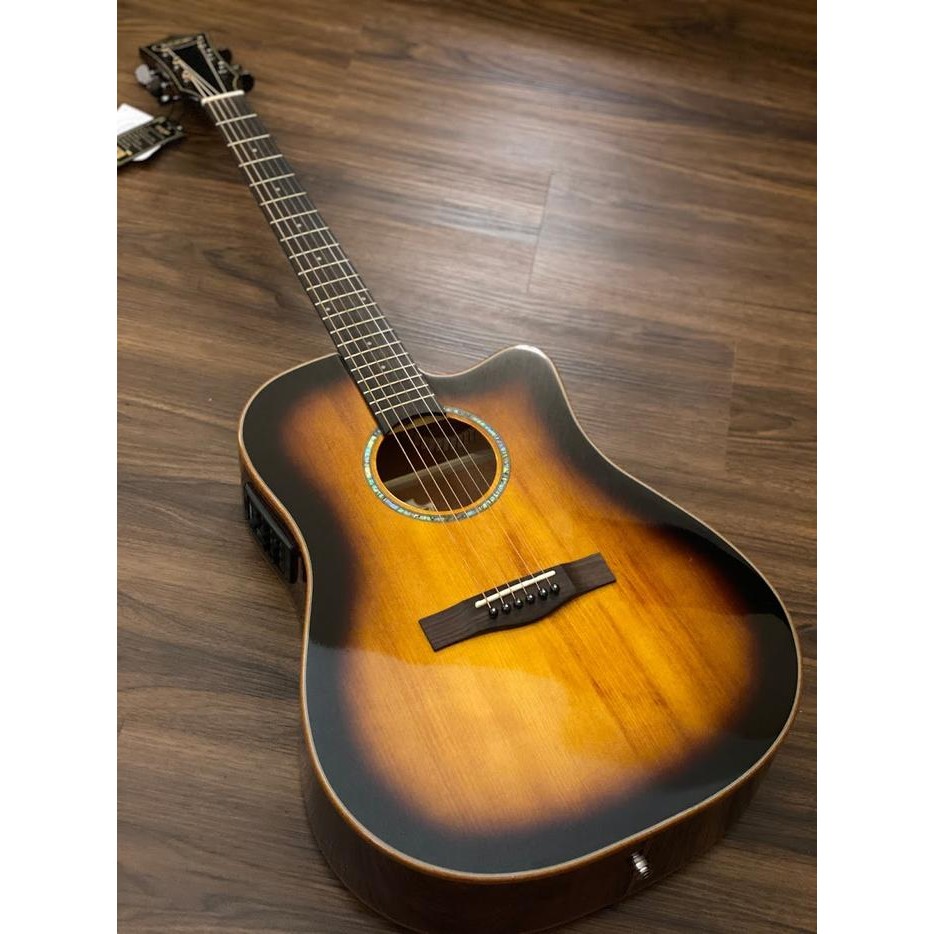 Sqoe Spain S370 Fg Acoustic Guitar With Solid Top In Sunburst