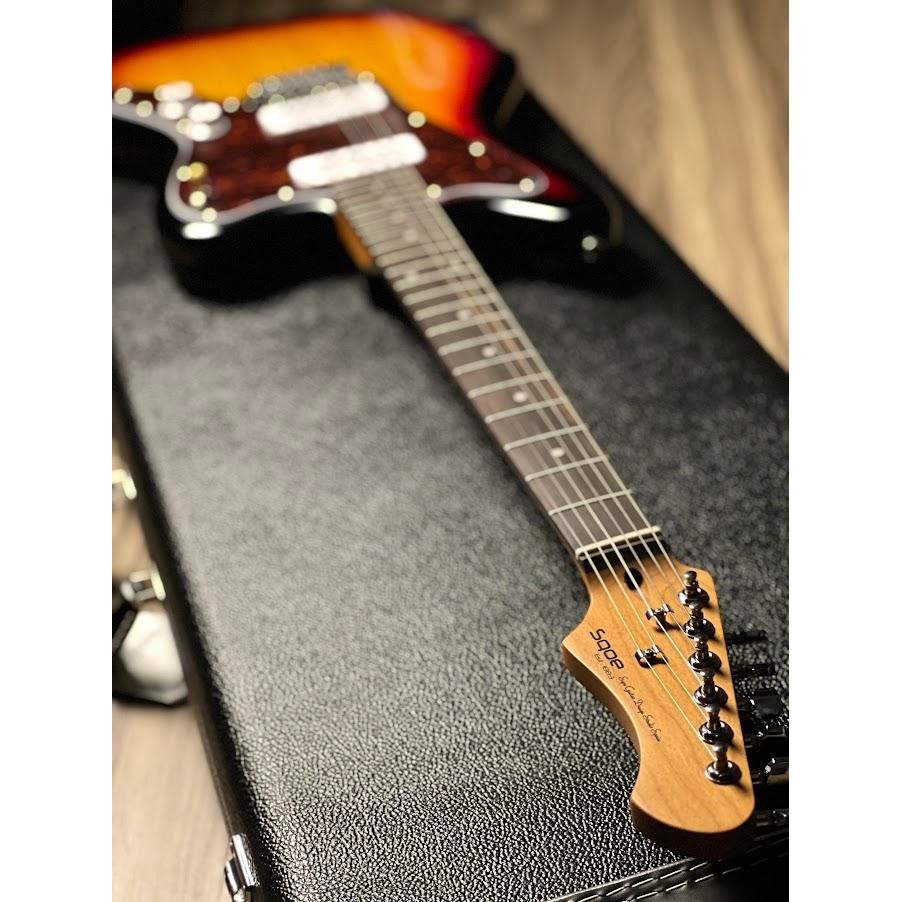 Sqoe Jm300 Roasted Maple Series In 3-Tone Sunburst