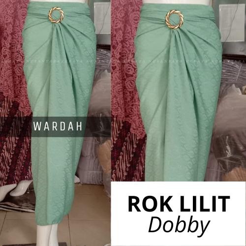 Rok Lilit Kain Serut Dobby Bawahan Kebaya Modern Sage Green & Lainnya