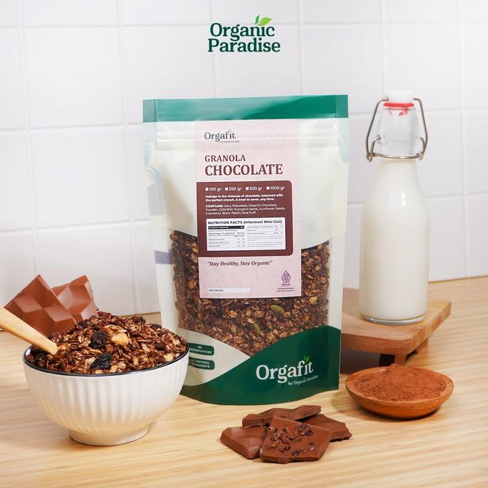 

Granola Dark Chocolate Special 1 Kg / Sereal Granola Coklat Special 1 Kg Organic Paradise