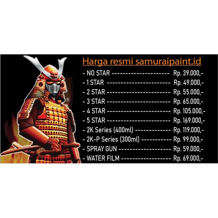 (Clear) 128 Clear - Samurai Paint Cat Semprot/Pilox/Aerosol
