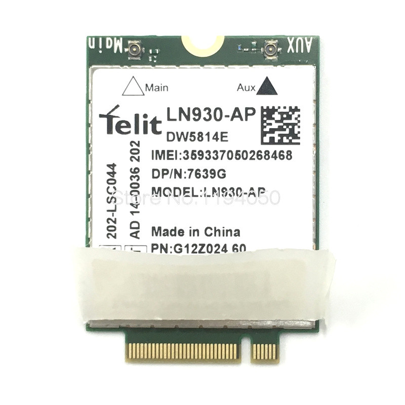 DW5814E for Telit LN930-AP WiFi Card WWAN FDD-LTE NGFF 4G Module for Dell Laptops Latitude 5285 5480
