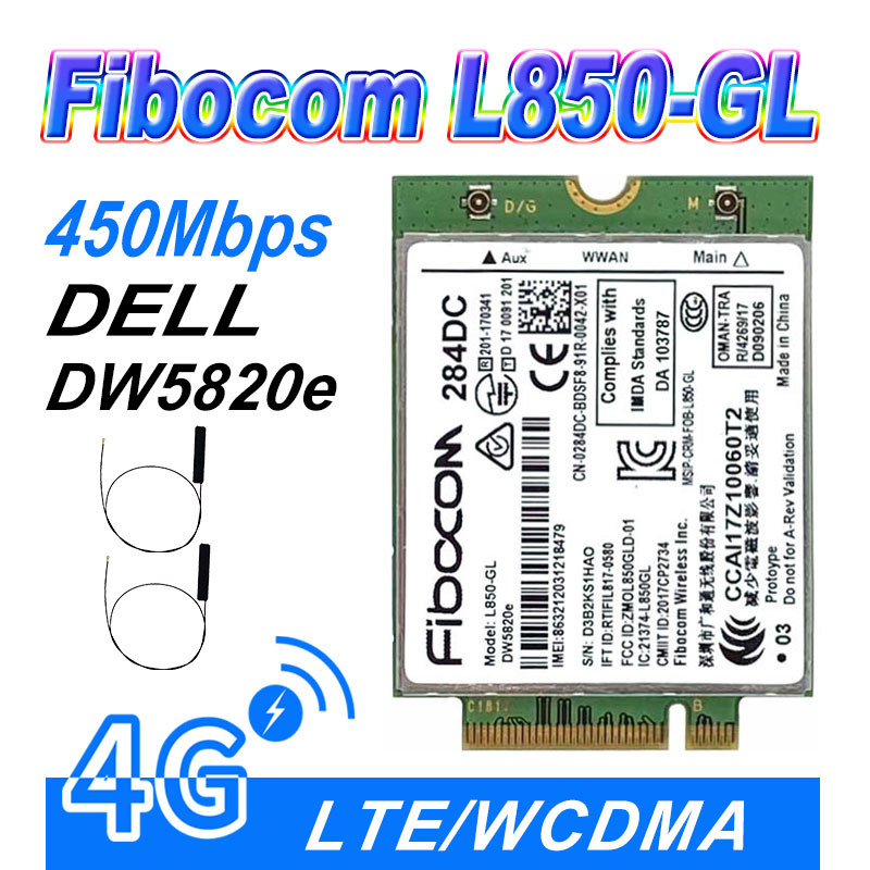 WDXUN for DW5820e L850-GL LTE/WCDMA 4G WWAN Card Module 0284DC 4G module L850 l850gl