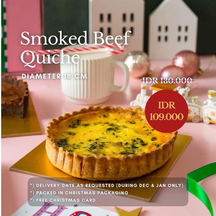 

CHRISTMAS HAMPERS NATAL / BINGKISAN NATAL / PARCEL - Smoked Beef Quiche