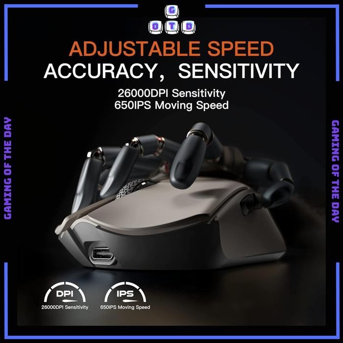 (Expert) DARMOSHARK M3 M3S 4K Pro Mouse Gaming 3-Mode Wireless Bluetooth/Type-C