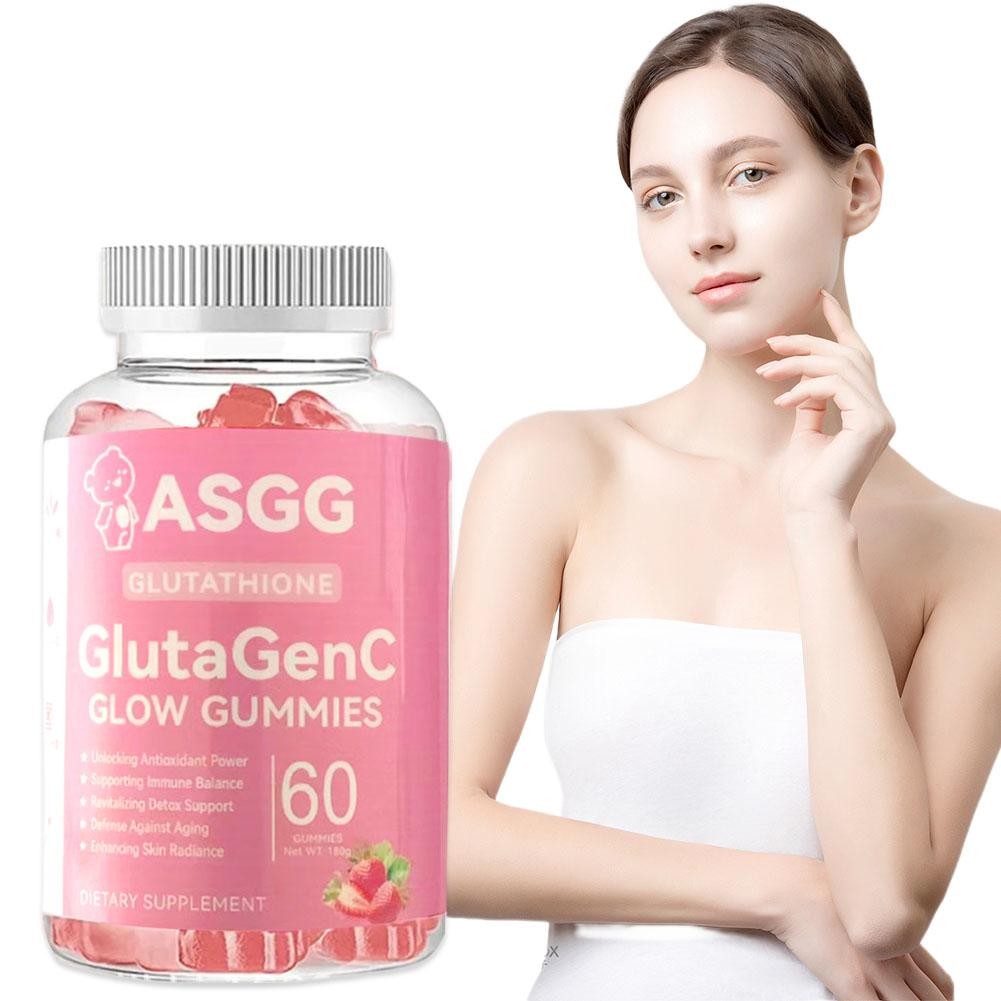 IMPORT 60pcs Unisex Glutathione GlutaGenC Glow Women Whitening Frmale Multivitamin Dietray