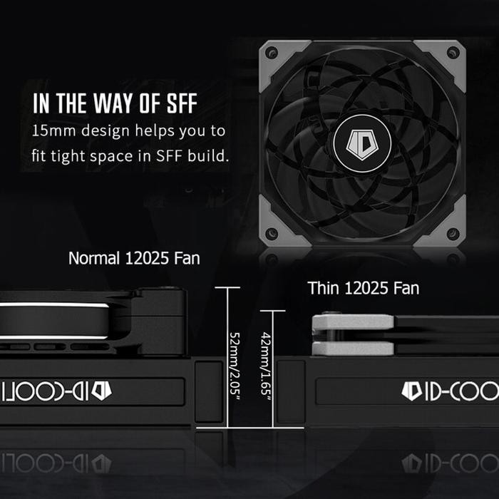 12015XT 120mm PWM PC Case Fan Ultra Slim Quiet Computer CPU