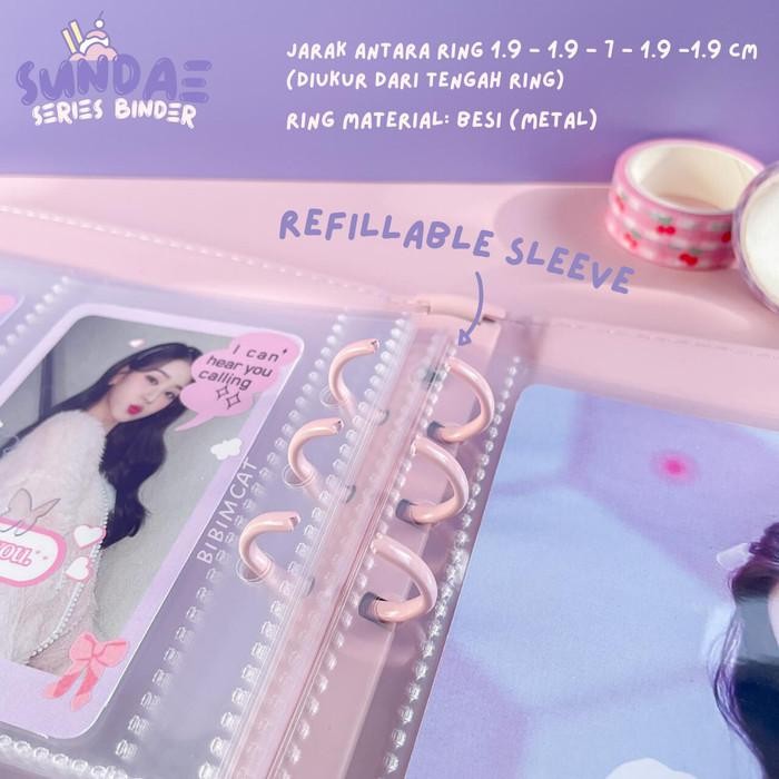 [Expret] Sundae - A5 Binder Leather Case / Binder Album Photocard PC Pastel