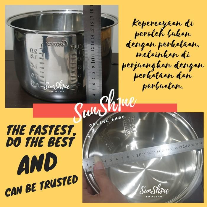 [Expret] Panci Rice Cooker / Magic Com COSMOS stainless 1.8 liter / 2 liter