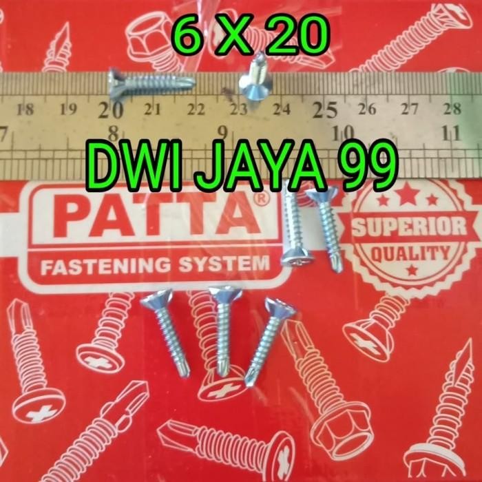 Expert Skrup 6x20 sds fh jf kalsi drilling baut roofing bajaringan galvalum