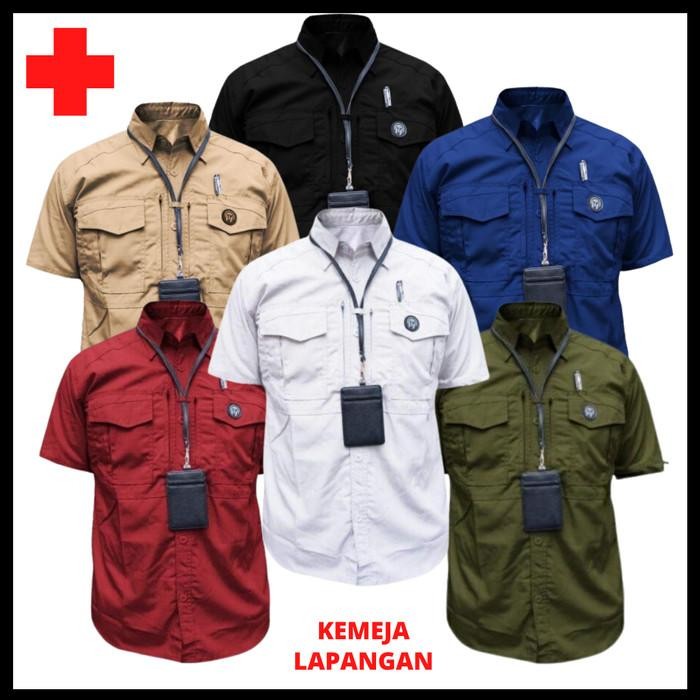 (Expert) Kemeja Tactical Lengan Pendek Baju PDL Lapangan Outdoor Taktikal Pdh