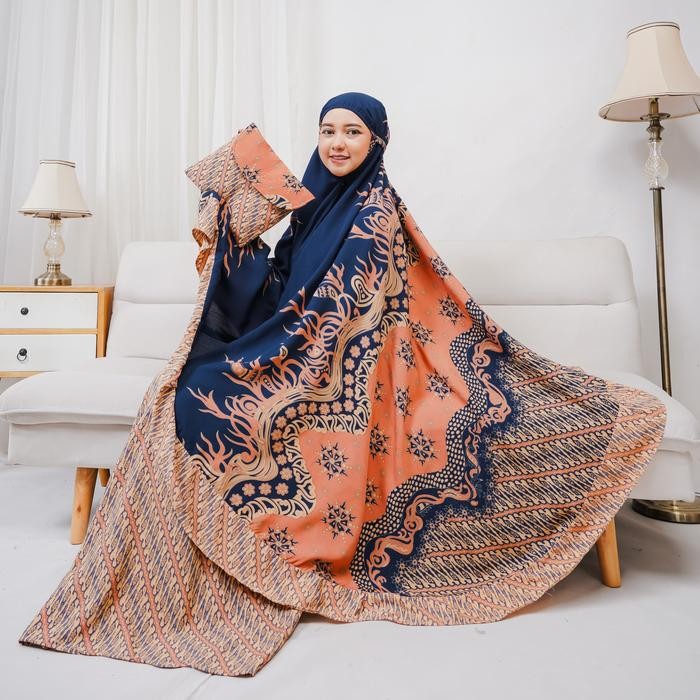 {Tameera} Mukena Rayon Premium Jumbo Dewasa Adem Motif Batik Pola