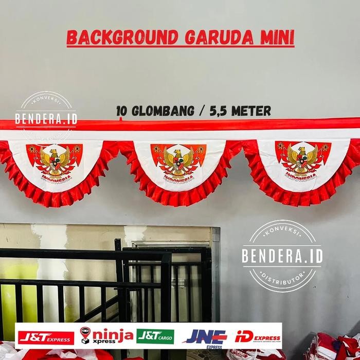 background Garuda umbul-umbul bendera merah putih