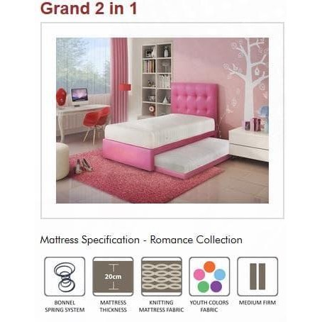 Romance Kasur Springbed 2 In 1 Grand - Full Set - 120X200