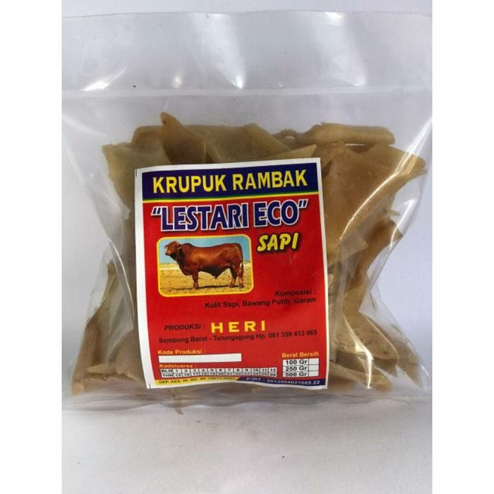 

kerupuk rambak asli khas Tulungagung 250gram