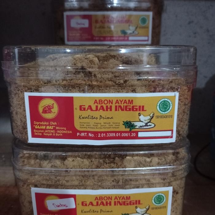 

abon ayam non msg cap gajah inggil 250 gram