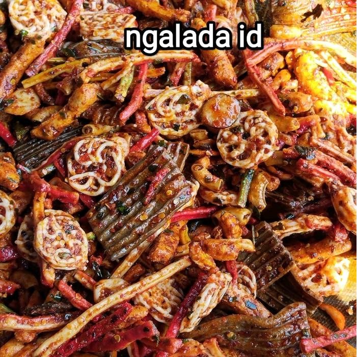 

Seblak kering pedas daun jeruk campur/aneka seblak mix 1kg
