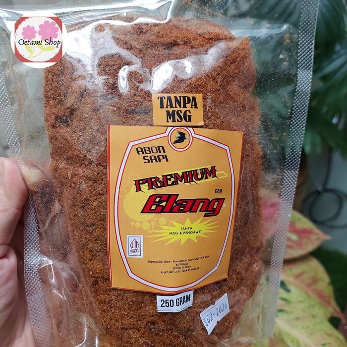 

Abon Sapi Premium Elang Non MSG berat 250 gr Asli Boyolali