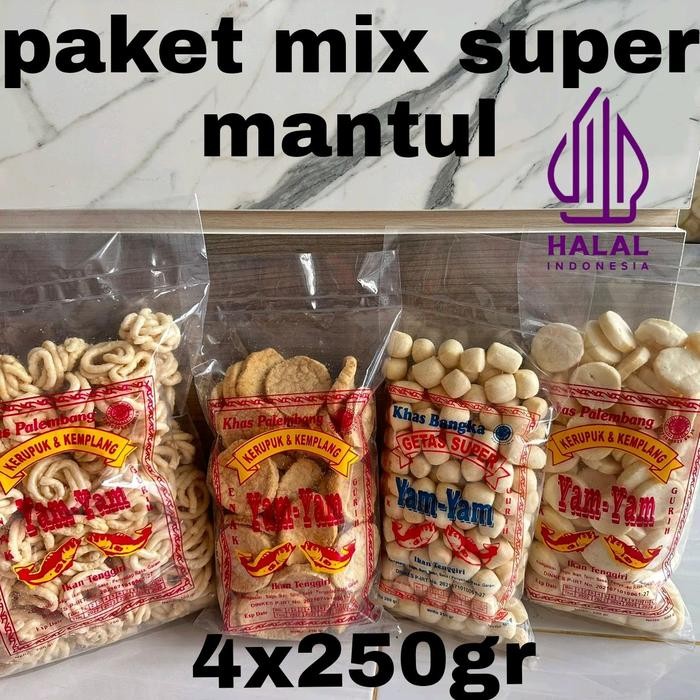 

paket 1kg kerupuk kemplang (sgl k,kulit,getas,mini)