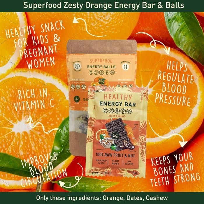 

Covita Superfood Energy Bar - Zesty Orange