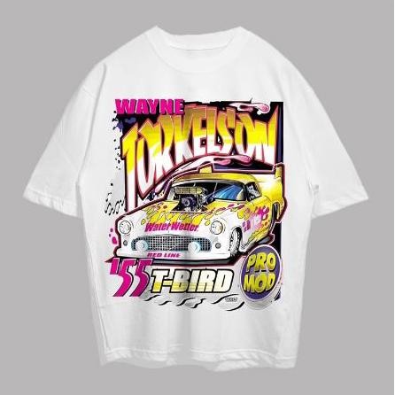 Hot Oversized Wayne Car Tshirt Kaos Streetwear Unisex Tee Combed Pria Baju Wanita Combed Pria Oversi