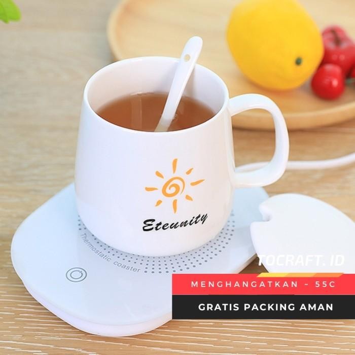 TCID Tatakan Pemanas Air Gelas Kopi Teh Elektrik Cup Warmer Pad