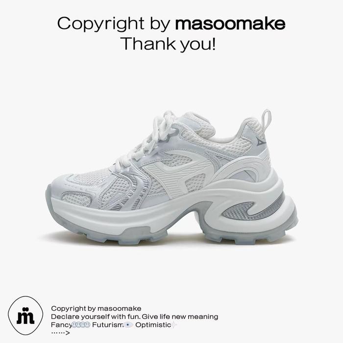 Asnk.Seven_Day Sepatu Sneakers Wanita Sepatu Platform Tebal Tinggi H-928 -Gratisongkir