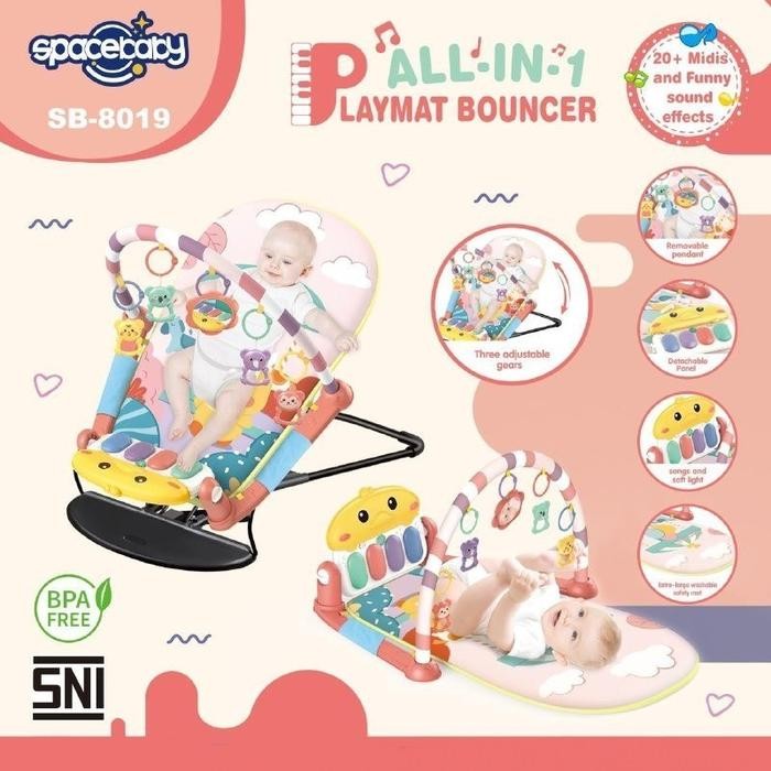 Space Baby Playmat Bouncer All In-1 SB-8019 - Bayi Baru Lahir Sampai 20 Bulan