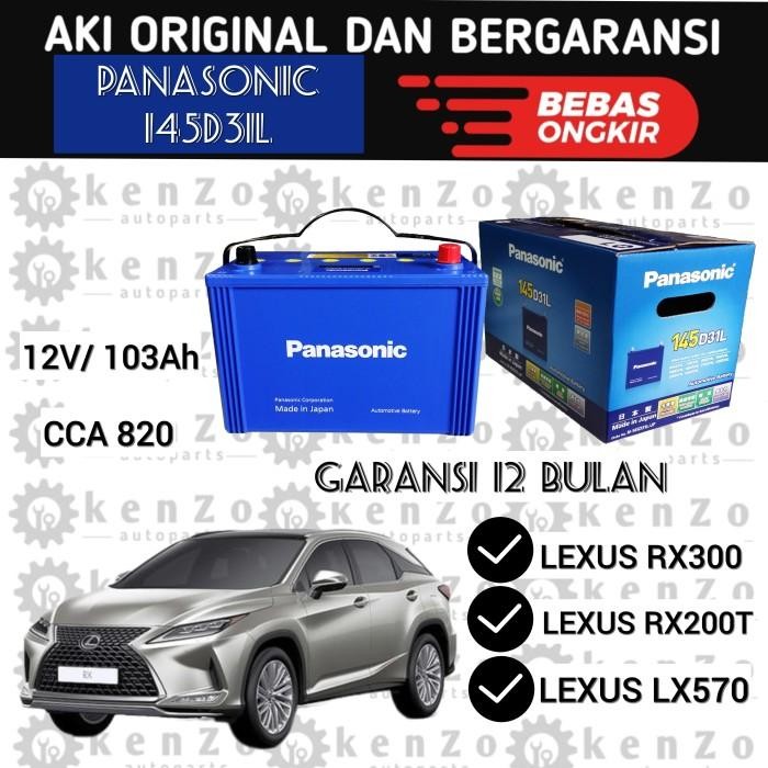 AKI MOBIL LEXUS LX200T LX300 LX570 PANASONIC 145D31L GARANSI 12 BULAN