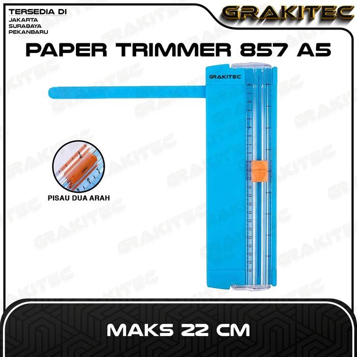 

AT Grakitec Alat Pemotong Kertas A5 / A4 Vertikal / Paper Cutter / Paper Trimmer 857 A5 Maks 22 CM