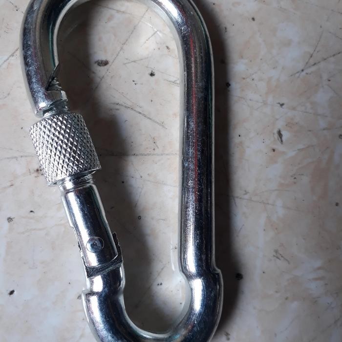 

AT carabiner hammock 10 cm,besi pengaman memanjat,hiking (REAL PICTURE)