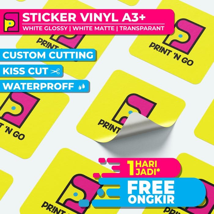 

AT Stiker Label Custom Makanan / Packaging Vinyl Print n Cut Waterproff