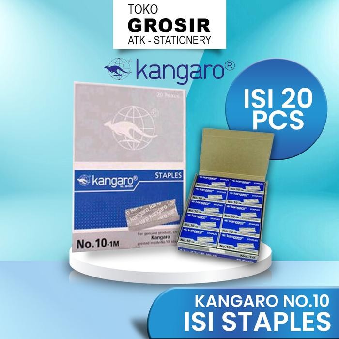 

AT Isi Staples Kangaro No.10 (1Pack isi 20 kotak kecil)