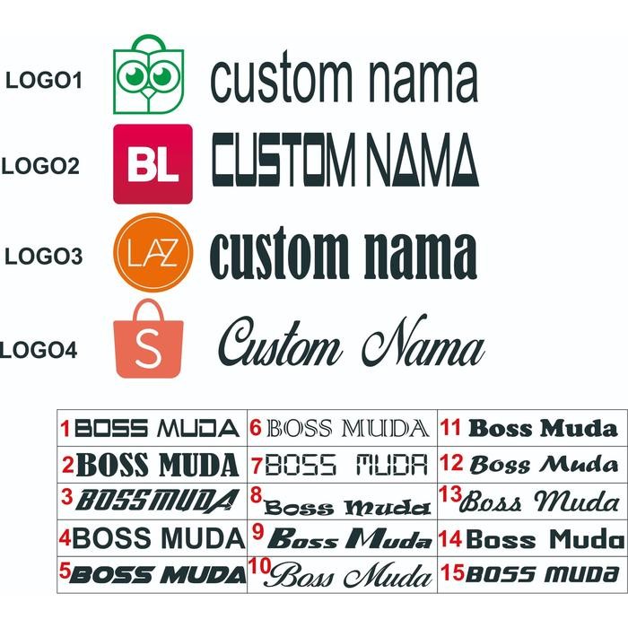 

AT STIKER cutting logo olshop custom