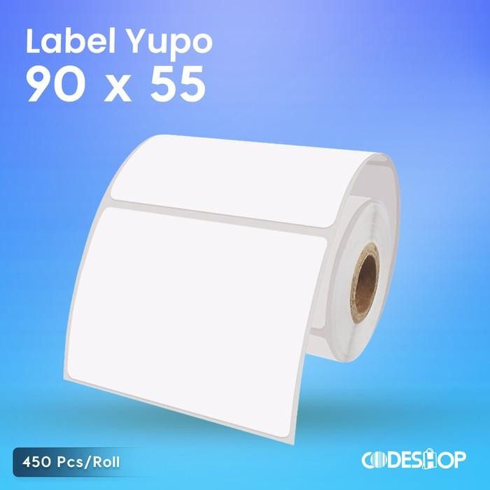 

AT Stiker Label Yupo 90x55 / 90 x 55 mm 1 Line isi 450 Pcs/Roll